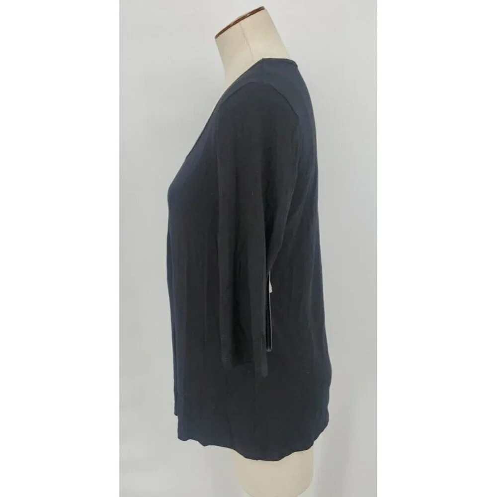 MIRACLEBODY by Miraclesuit Womens Sz M Black Stretch Pleated Slimming Top NWT - Picture 5 of 9